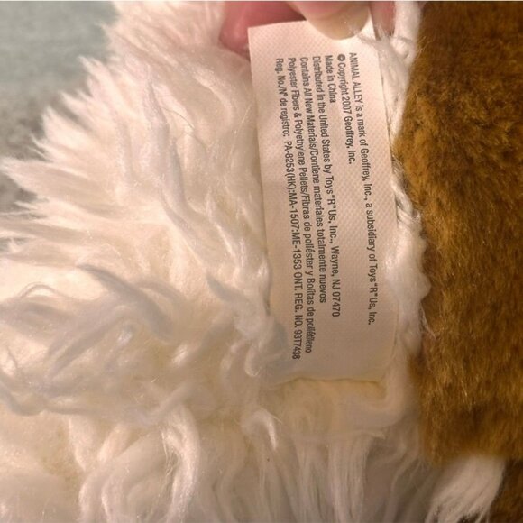 Animal Alley Brown & White Floppy-Eared Plush Dog Toy 15" By Toys R Us Soft Fuzz - Picture 6 of 16